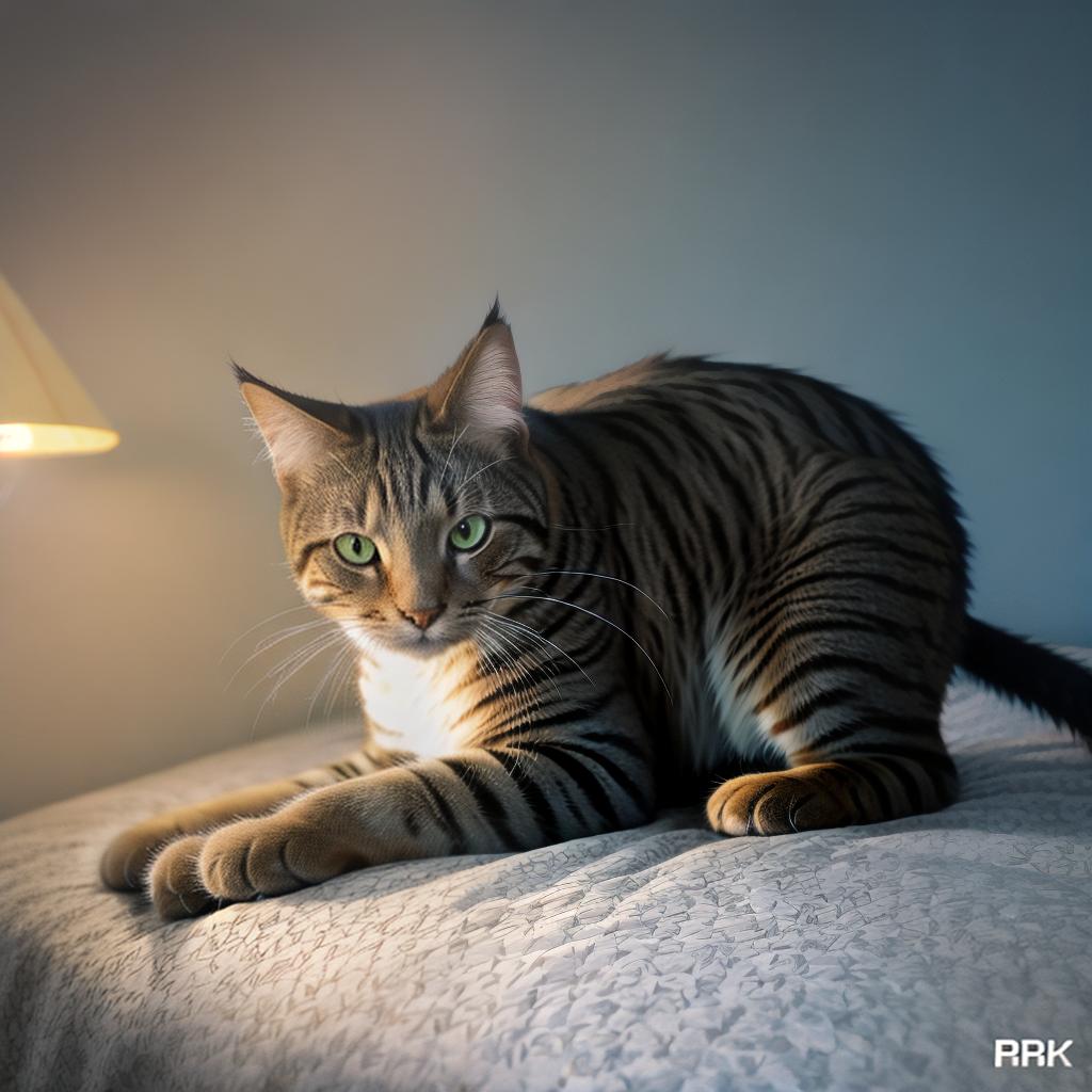  @PB_ImgGenBot Cat hyperrealistic, full body, detailed clothing, highly detailed, cinematic lighting, stunningly beautiful, intricate, sharp focus, f/1. 8, 85mm, (centered image composition), (professionally color graded), ((bright soft diffused light)), volumetric fog, trending on instagram, trending on tumblr, HDR 4K, 8K