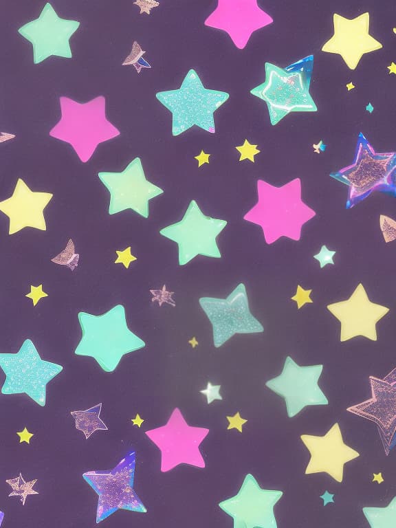  Cute musical notes and sparkling stars and gems wallpaper