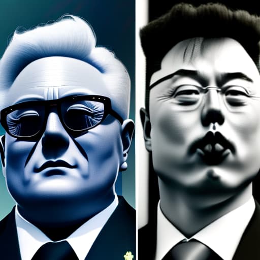 estilovintedois Sergio Mattarella, Kim Jong-un, Elon Musk