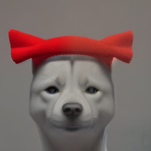 redshift style Create shiba roar with wearing red headband