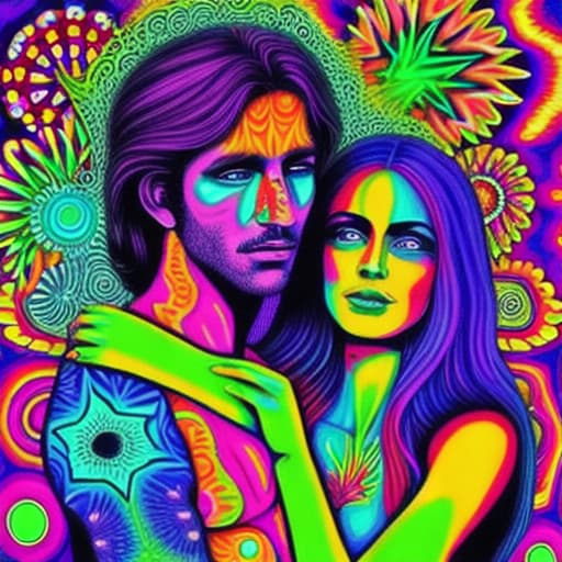  psychedelic woman and man