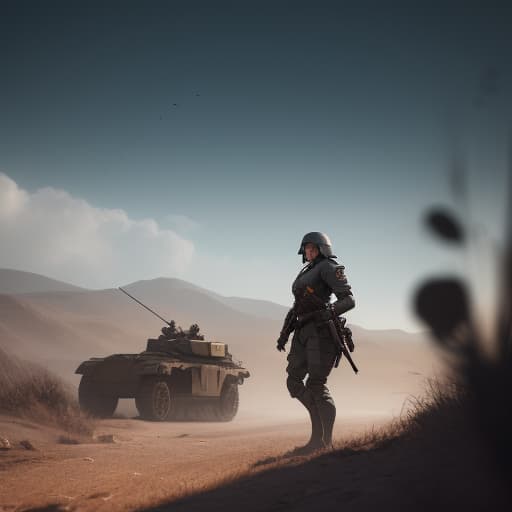  Create a war scene hyperrealistic, full body, detailed clothing, highly detailed, cinematic lighting, stunningly beautiful, intricate, sharp focus, f/1. 8, 85mm, (centered image composition), (professionally color graded), ((bright soft diffused light)), volumetric fog, trending on instagram, trending on tumblr, HDR 4K, 8K
