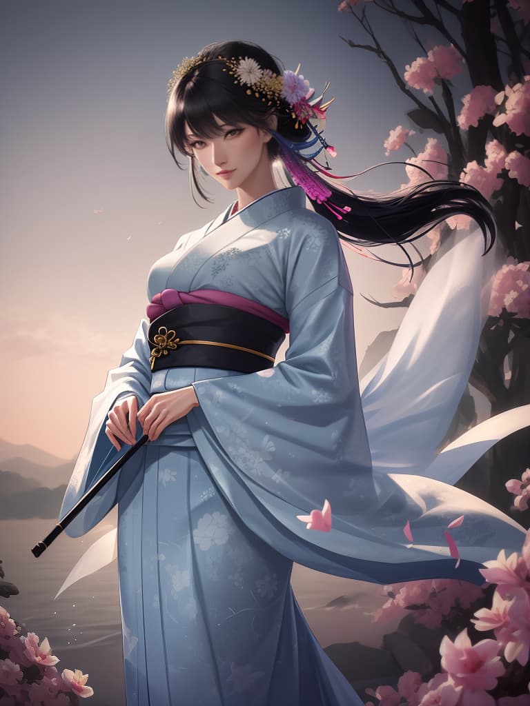  Back, woman, yukata, kimono, black hair, masterpiece, best quality,8k,ultra detailed,high resolution,an extremely delicate and beautiful,hyper detail hyperrealistic, full body, detailed clothing, highly detailed, cinematic lighting, stunningly beautiful, intricate, sharp focus, f/1. 8, 85mm, (centered image composition), (professionally color graded), ((bright soft diffused light)), volumetric fog, trending on instagram, trending on tumblr, HDR 4K, 8K