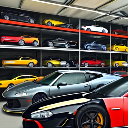  A garage full of cars,