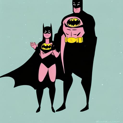 analog style 2d drawing of batman holding a girl , batman holding a girl and his cape embracing them, dull moon background , bats flying around, high definition, comic art style, todd mcfarlane