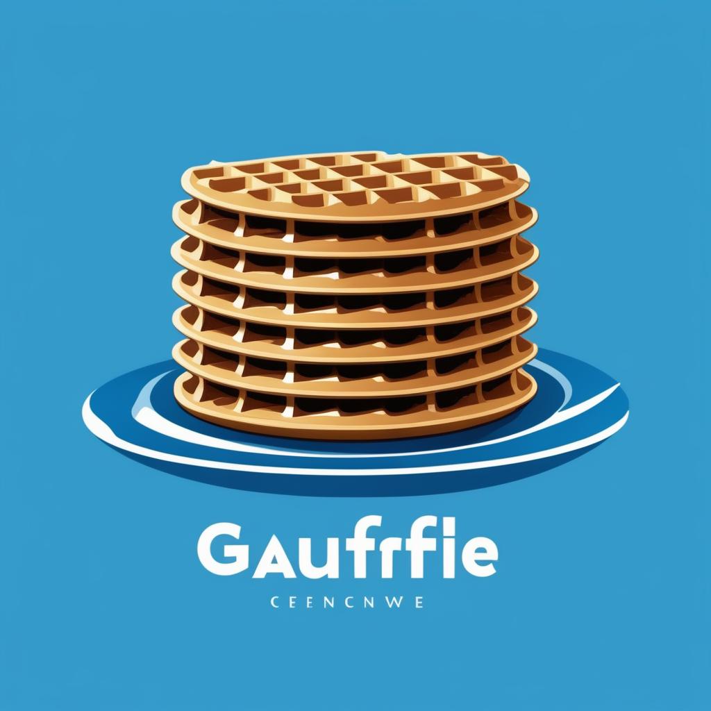  Logo, Gaufre, bleu