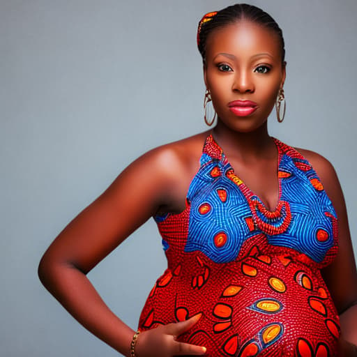 portrait+ style African pregnant woman