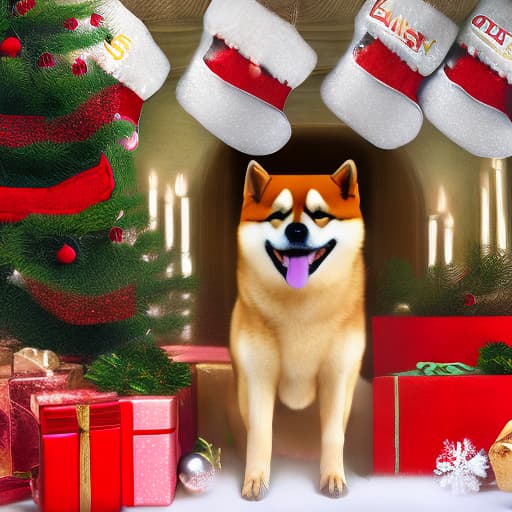 mdjrny-v4 style “Holiday season is here, and our Shiba Inus are ready to show off their cutest Christmas outfits. Let’s celebrate the joy of the season together!”