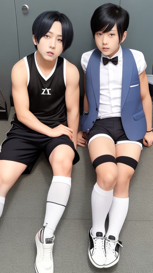  Elementary high socks hot pants boys sleeveless love hotel boys