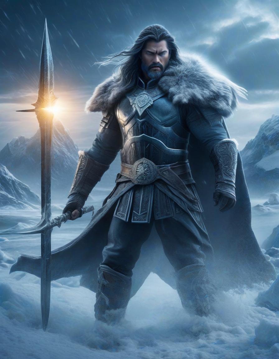  nautical themed Poster for the film, Subzero, Fantasy Cold blooded warrior, icy gaze, frozen fists, snow capped mountains, mystical energies swirling, ancient runes etched on his armor, wisps of fog curl around him, a faint glow emanates from his eyes, a hint of frostbite on his skin, a fierce determination in his stance, the wind whispers secrets to him, the moon casts an eerie glow, the air is crisp and biting, the snow crunches beneath his feet, the forest is quiet except for the distant rumble of thunder, Subzero stands tall, ready to unleash his icy fury, "Subzero: The Frozen Fury" cgi, 1024k 😎👊 . sea, ocean, ships, maritime, beach, marine life, highly detailed hyperrealistic, full body, detailed clothing, highly detailed, cinematic lighting, stunningly beautiful, intricate, sharp focus, f/1. 8, 85mm, (centered image composition), (professionally color graded), ((bright soft diffused light)), volumetric fog, trending on instagram, trending on tumblr, HDR 4K, 8K