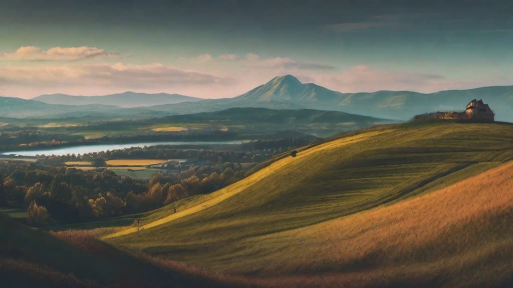  A hill with a beautiful view