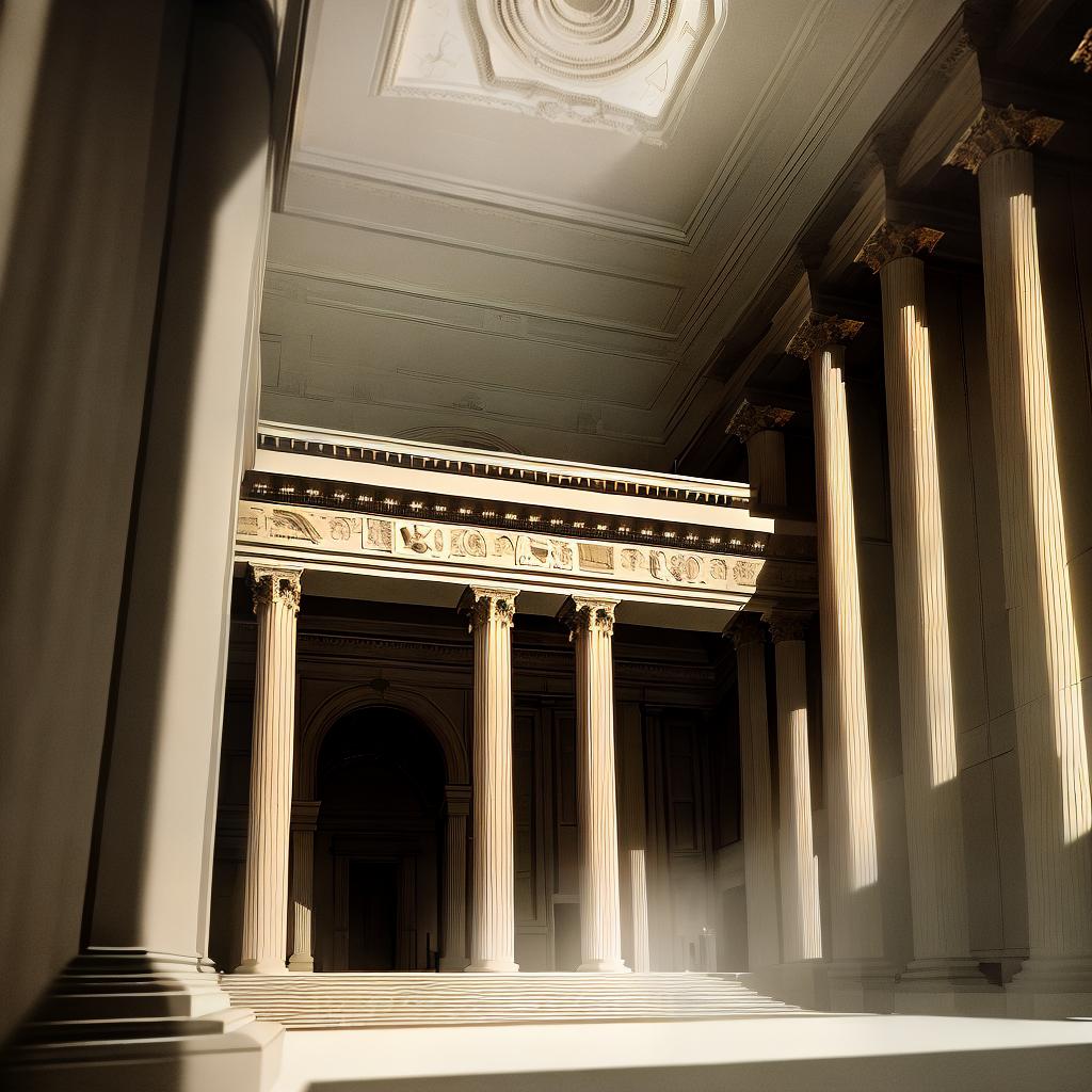  Masterpiece, best quality, at night, the British Museum is like a stoic guardian of history and knowledge. The contours of its complex buildings loom in the dark sky, while a delicate light spills through the open door, inviting visitors on a secret journey. The atmosphere is filled with a quiet sense of wonder, as if the walls of the museum contain secrets and forgotten stories. The style of the images is reminiscent of oil paintings, and rich and deep colors add depth and texture to the scenes. The lighting is dramatic, a soft warm light piercing the darkness, casting shadows dancing on the ancient facade. This photo was taken with a professional digital camera, with a large aperture to capture architectural detail and a slow shutter to c