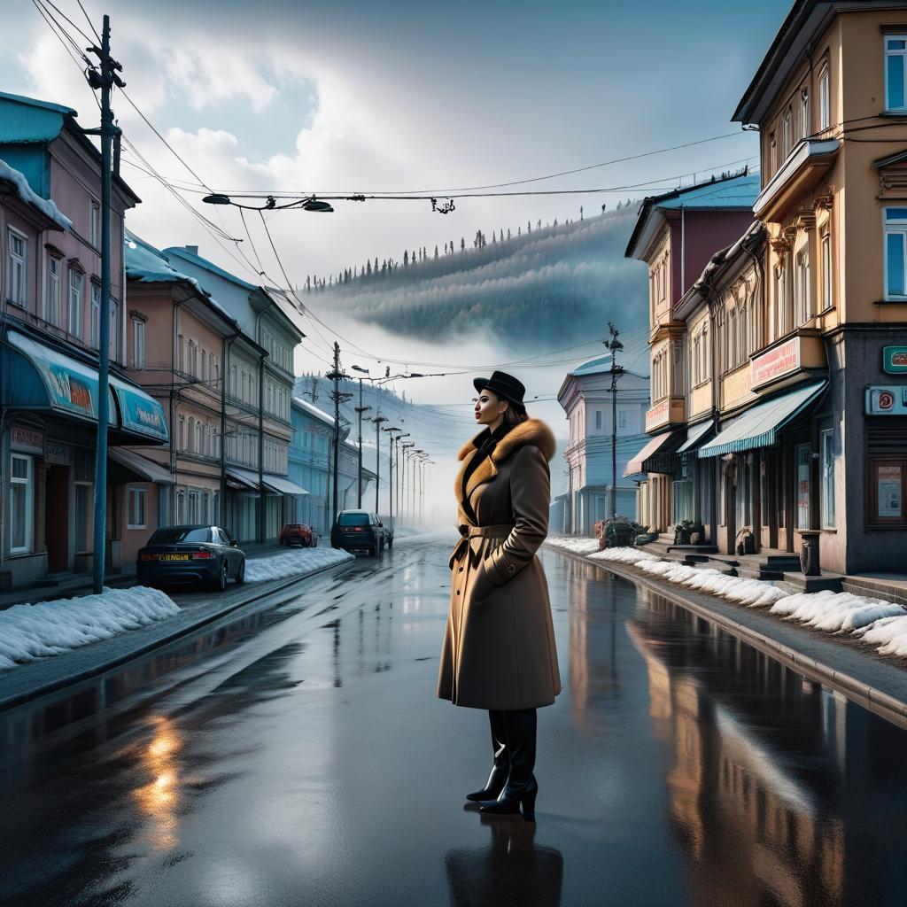  "What will the infrastructure of the city of Yuzhno Sakhalinsk look like in a hundred years?" hyperrealistic, full body, detailed clothing, highly detailed, cinematic lighting, stunningly beautiful, intricate, sharp focus, f/1. 8, 85mm, (centered image composition), (professionally color graded), ((bright soft diffused light)), volumetric fog, trending on instagram, trending on tumblr, HDR 4K, 8K