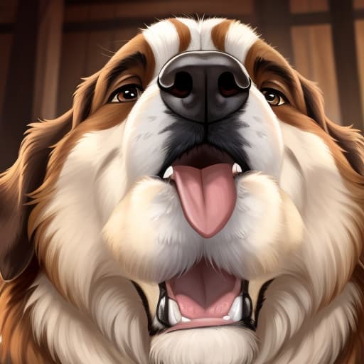  Saint Bernard, feral dog, deep rimming feral, bestiality, all male, toung in ass,, open eyes, digital art, masterpiece, 4k, fine details,