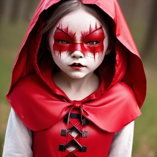  Little red riding hood, the little girl with her Red face,
Always covered in a Red hood.