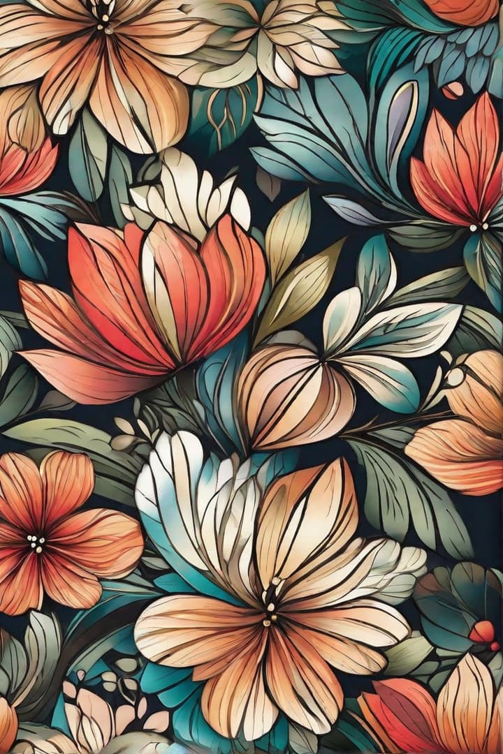  Express your creativity through digital painting. Transform the canvas with a palette of colors, blending and shading to create your own unique masterpiece: flowers