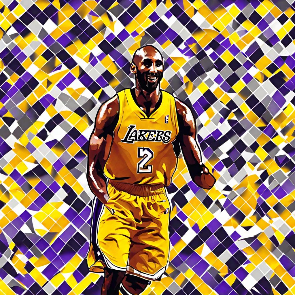  masterpiece, best quality,Painting basketball star Kobe Bryant