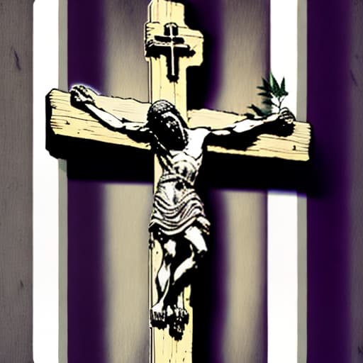 estilovintedois Christ on the cross with thorns and war