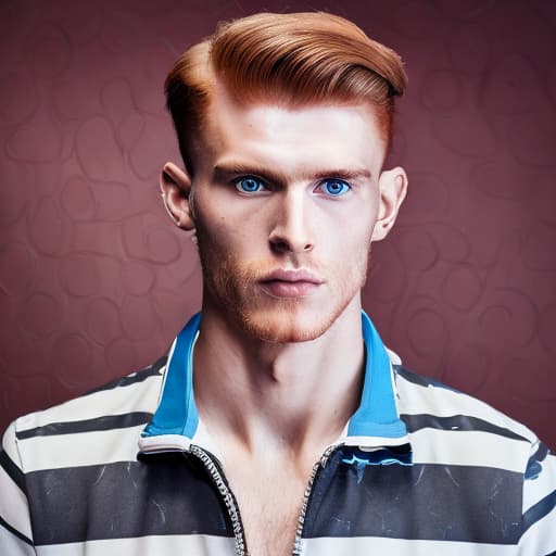 portrait+ style russian queer fitness model ginger very cute dude face