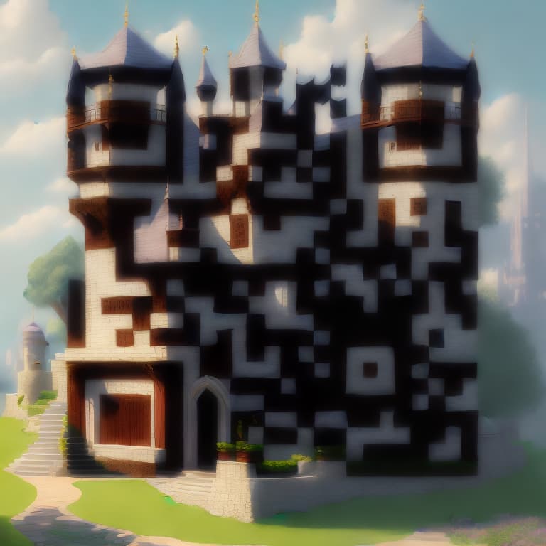  a fantasy rich castle, pattern style