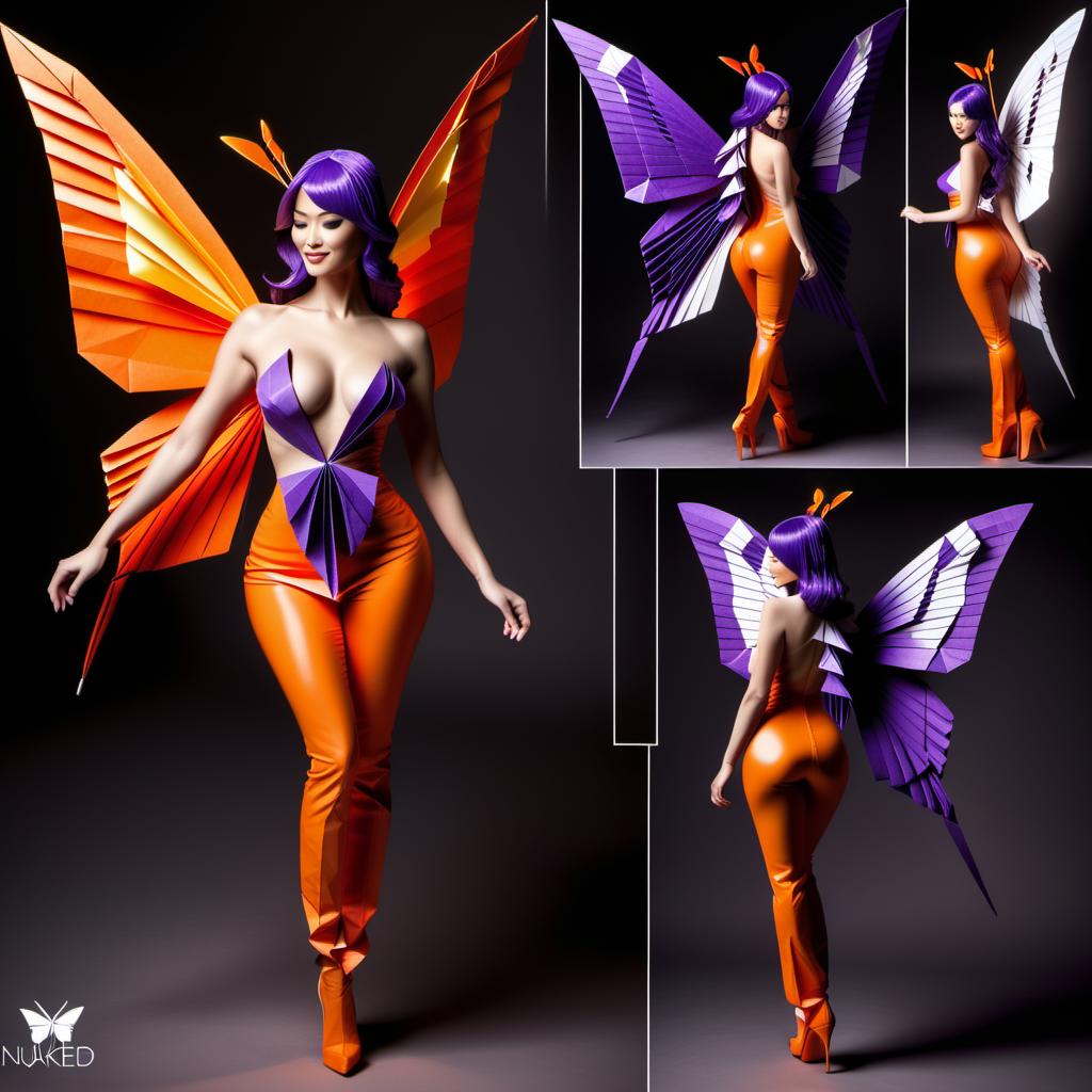  origami style [naked:51] [nudist:51] [full body shot:51] naked|nudist curve|slim| badass splash provocative fiery slutty desirable without complexes very excited in lace stockings and very fiery flaming full body standing nudist fairy butterfly fiery violet fiery purple wings, full body shot, accent of light and focus between, fire on hands, sorceress with fire in her hands, long fiery and smoke tongue pulled out of mouth, bright blue eyes, elegant masterpieces of tattoos all over the body and on the face big hips, small, big, long stretching does stretching, accent lighting and focus on intimate long haircut and very small and very big lips and, Re