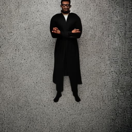 lnkdn photography I want a real man in a long black robe, and this black man flies like the hero of the Indian movie Krrish in the dark universe