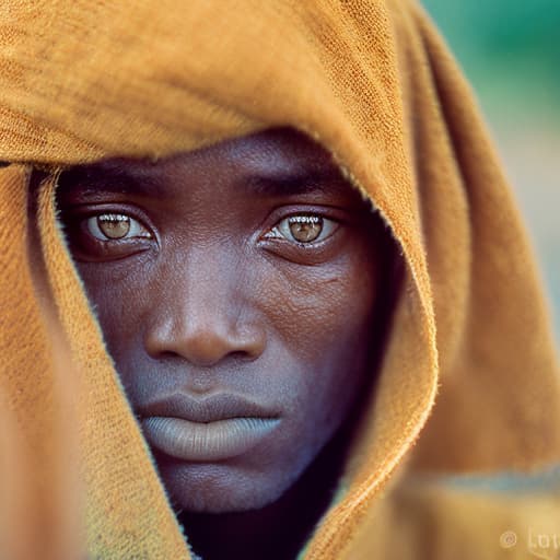 analog style male pupils in a village in central Tanzania