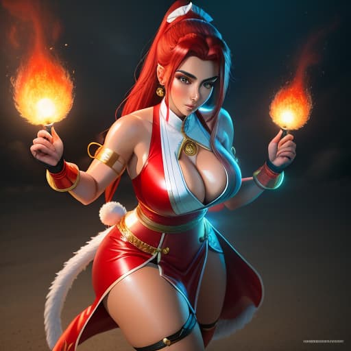  Kim Kardashian Cosplay Mai Shiranui Full Body Pyrokinesis , hyperrealistic, high quality, highly detailed, perfect lighting, intricate, sharp focus, f/1. 8, 85mm, (centered image composition), (professionally color graded), ((bright soft diffused light)), trending on instagram, HDR 4K, 8K