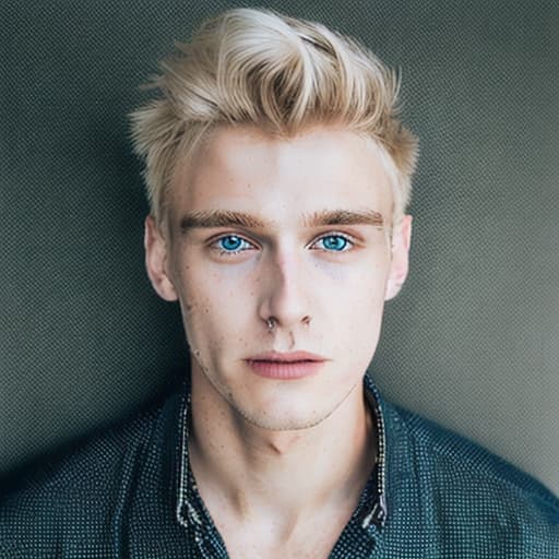 portrait+ style british queer porn actor blonde very cute dude face