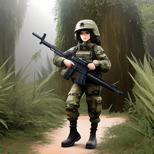  Full Body Camouflage Combat Machine Gun Equipment Women Games