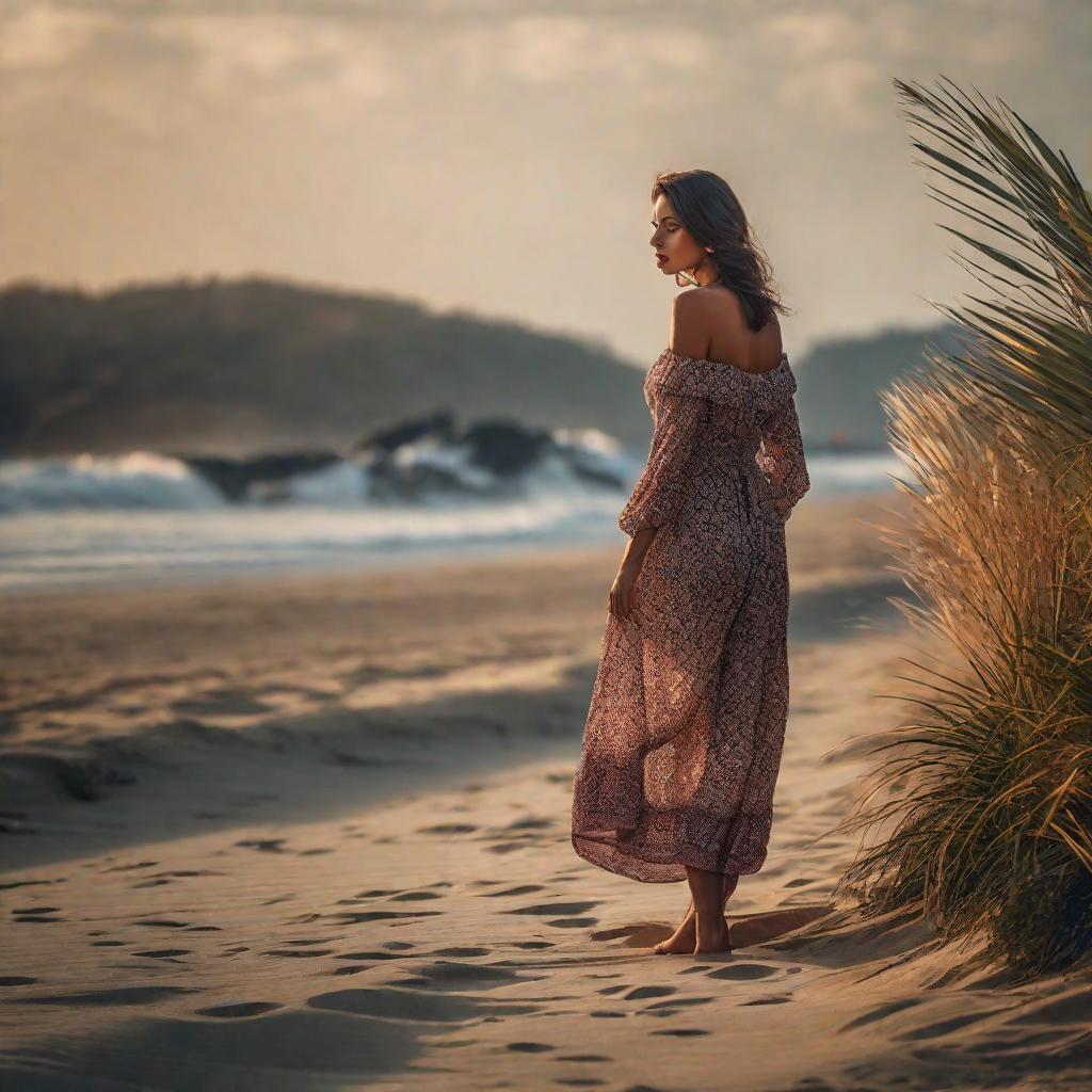  very cute at the beach wearing a  hyperrealistic, full body, detailed clothing, highly detailed, cinematic lighting, stunningly beautiful, intricate, sharp focus, f/1. 8, 85mm, (centered image composition), (professionally color graded), ((bright soft diffused light)), volumetric fog, trending on instagram, trending on tumblr, HDR 4K, 8K