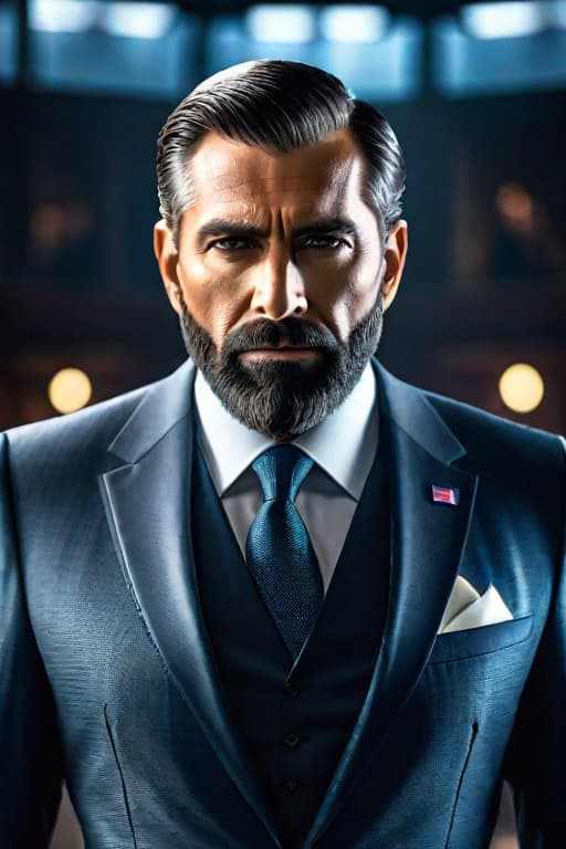  A bewitching man with a beard as the president of the united states, 8k photorealistic, cinematic lighting, HD, high details, dramatic, trending on artstation, full body, head shot, film still, stunning photography. award coached, anatomically correct, hyper realistic, super detailed, 4k uhd image, canon eos r3 hyperrealistic, full body, detailed clothing, highly detailed, cinematic lighting, stunningly beautiful, intricate, sharp focus, f/1. 8, 85mm, (centered image composition), (professionally color graded), ((bright soft diffused light)), volumetric fog, trending on instagram, trending on tumblr, HDR 4K, 8K