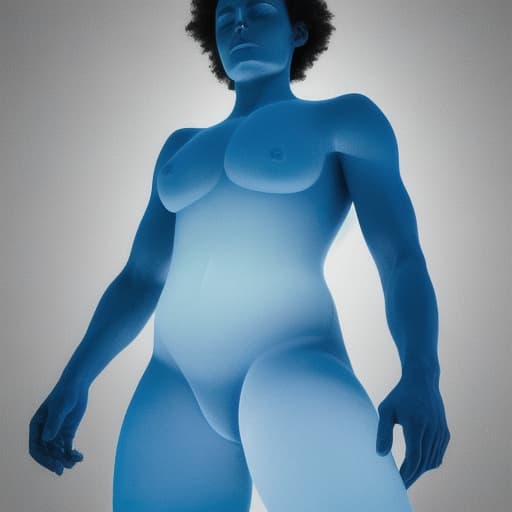  Giant blue human looking energy being