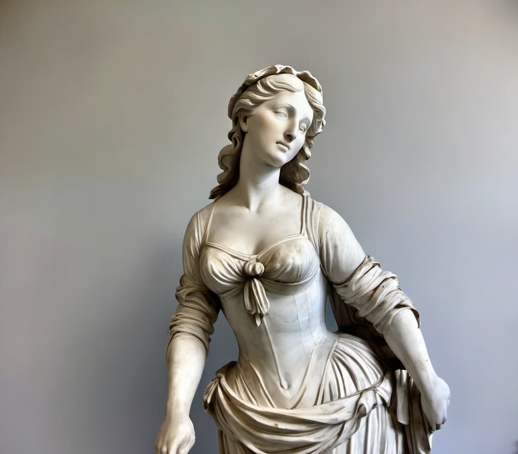  plaster statue of a woman, huge,