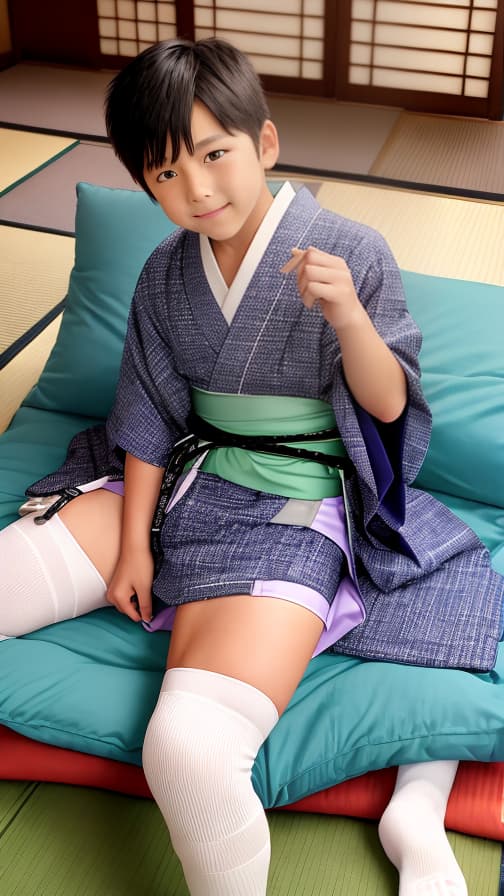  6th grade high socks loincloth, futon, kimono, Ryokan, boy