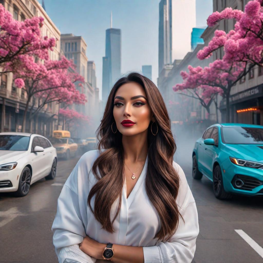  A stylish and modern TikTok profile picture featuring bold, vibrant colors. The image should include elements that represent both trending topics and breaking news. Incorporate icons or symbols such as a news microphone, hashtag symbols, and some subtle tech elements. The overall design should be eye-catching and convey a sense of staying informed and trendy. hyperrealistic, full body, detailed clothing, highly detailed, cinematic lighting, stunningly beautiful, intricate, sharp focus, f/1. 8, 85mm, (centered image composition), (professionally color graded), ((bright soft diffused light)), volumetric fog, trending on instagram, trending on tumblr, HDR 4K, 8K