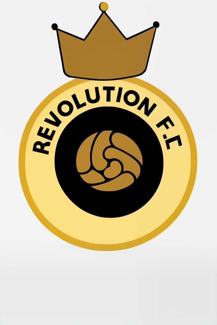  printdesign, in PrintDesign Style, Revolution fc football club logo
, close up