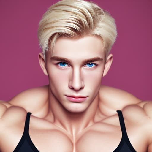  british queer fitness model blonde very cute male face
