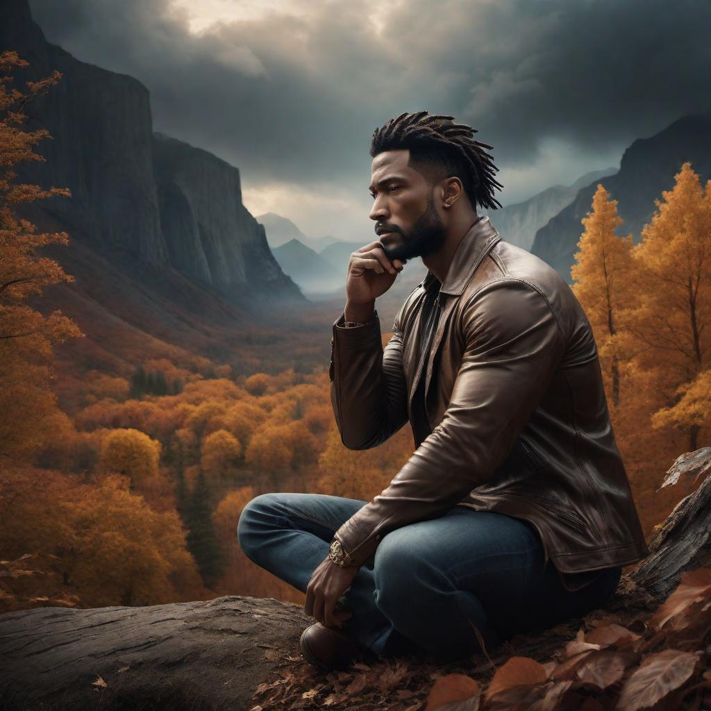  An image based on the provided lyrics depicting a person reflecting on their past struggles and redemption. The image should convey emotions of introspection, growth, and resilience. hyperrealistic, full body, detailed clothing, highly detailed, cinematic lighting, stunningly beautiful, intricate, sharp focus, f/1. 8, 85mm, (centered image composition), (professionally color graded), ((bright soft diffused light)), volumetric fog, trending on instagram, trending on tumblr, HDR 4K, 8K