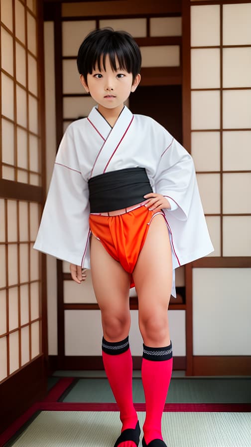  6th grade high socks loincloth Ryokan boy