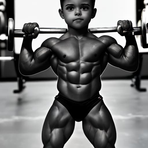  a kid in body builder