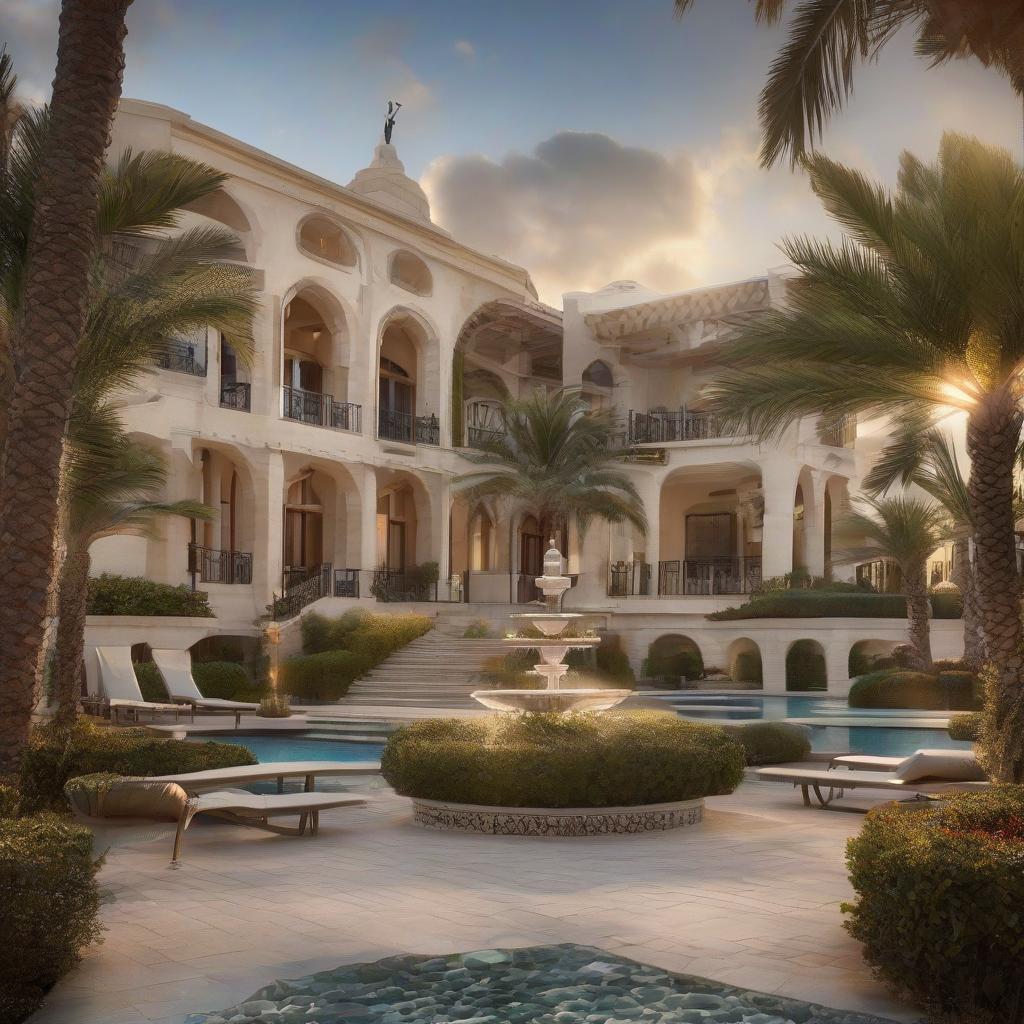  Логотип "Grand Rotana Resort & SPA" hyperrealistic, full body, detailed clothing, highly detailed, cinematic lighting, stunningly beautiful, intricate, sharp focus, f/1. 8, 85mm, (centered image composition), (professionally color graded), ((bright soft diffused light)), volumetric fog, trending on instagram, trending on tumblr, HDR 4K, 8K