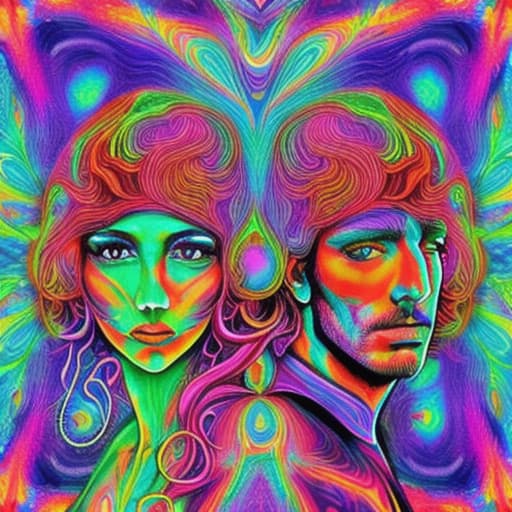  psychedelic woman and man