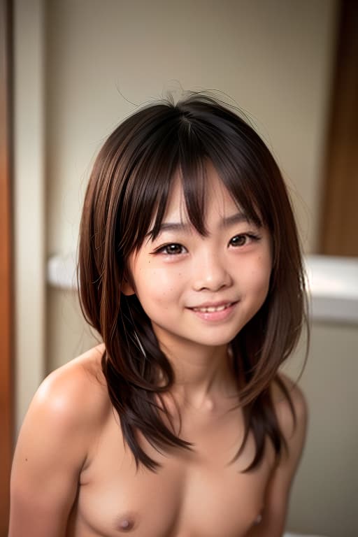   model, 5 -year -old Japanese, , no clothes, cute, open , physical education, (8k, RAW photo, best quality, masterpiece:1.2), High detail RAW color photo, professional photograph, cowboyshot, (realistic, photo realistic:1.37), ((best quality)), 1 , cinematic light, (finerly detailed face:1.2), (masterpiece:1.5), (best quality:1.2), (smiling:1.2), (looking at viewer:1.2)