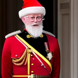  Image of The Belgian King Philippe wearing a red Santa hat
