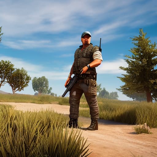  30 KILLS Thumbnail playing new pubg hyperrealistic, full body, detailed clothing, highly detailed, cinematic lighting, stunningly beautiful, intricate, sharp focus, f/1. 8, 85mm, (centered image composition), (professionally color graded), ((bright soft diffused light)), volumetric fog, trending on instagram, trending on tumblr, HDR 4K, 8K