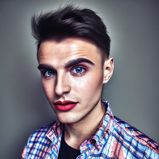 portrait+ style russian homosexual queer youtuber hunk dude face