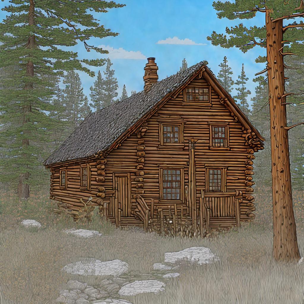  log cabin hyperrealistic, full body, detailed clothing, highly detailed, cinematic lighting, stunningly beautiful, intricate, sharp focus, f/1. 8, 85mm, (centered image composition), (professionally color graded), ((bright soft diffused light)), volumetric fog, trending on instagram, trending on tumblr, HDR 4K, 8K