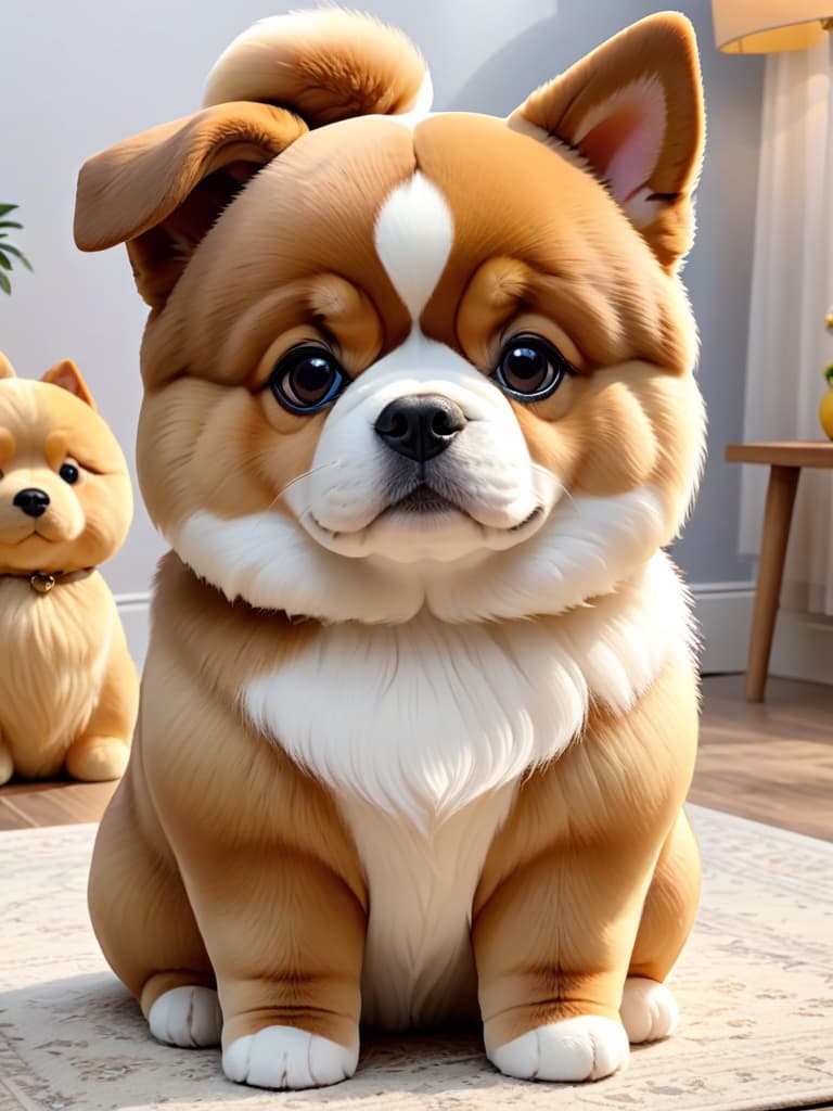  masterpiece, best quality, official art, extremely detailed cg 8k, award winning, professional, highly detailed, breathtaking a dog squishmallow