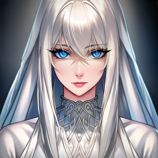  white hair blue eyes hyperrealistic, full body, detailed clothing, highly detailed, cinematic lighting, stunningly beautiful, intricate, sharp focus, f/1. 8, 85mm, (centered image composition), (professionally color graded), ((bright soft diffused light)), volumetric fog, trending on instagram, trending on tumblr, HDR 4K, 8K